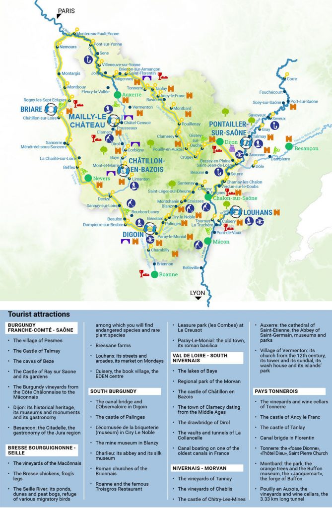 Carte Bourgogne Nivernais Loire